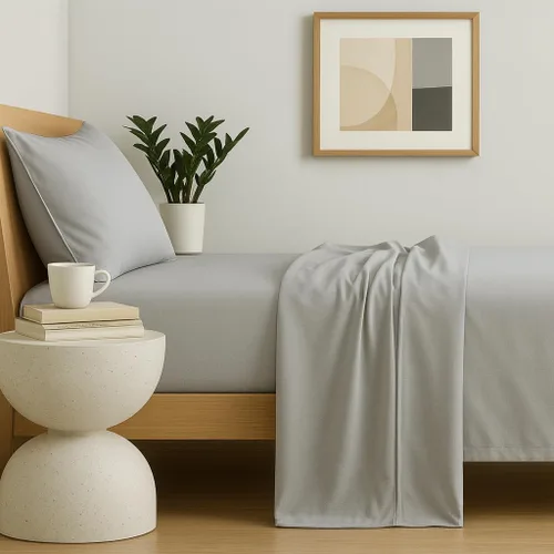 Miniatura 2 de Perú Pima – Juego de sábana de cama de 285 hilos – 100 % algodón peruano Pima – De percal Pizarra