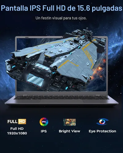 Miniatura 2 de Laptop de 15.6 pulgadas con Pentium Gold 6500Y (hasta 3.4GHz), 16GB RAM 256GB SSD, 1080P Full HD, USB-C, WiFi 5, BT5.0, computadoras portátiles