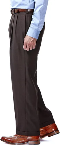 Miniatura 2 de Haggar E-clo Repreve Stria - Pantalón de vestir plisado frontal para hombre