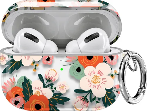 Miniatura 27 de Maxjoy Funda compatible con AirPods Pro, funda con diseño de vaca clara para mujeres y niñas, bonita funda protectora suave con llavero compatible