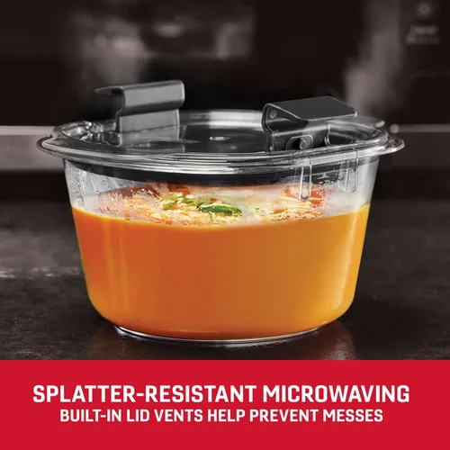 Miniatura 3 de Rubbermaid Brilliance® - Recipientes redondos a prueba de fugas, juego de 6 piezas (paquete de 2)