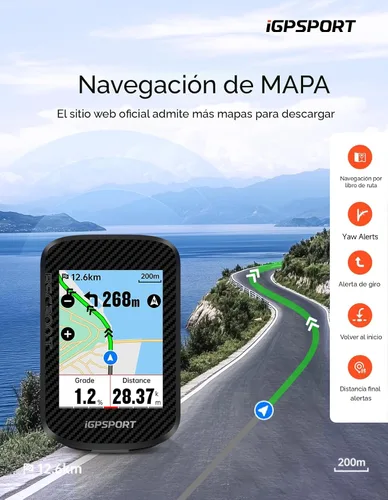 Miniatura 2 de iGPSPORT BSC300T Ordenador de bicicleta inalámbrico GPS, navegación GPS con pantalla táctil, mapas sin conexión, advertencia fuera de ruta, Pantalla