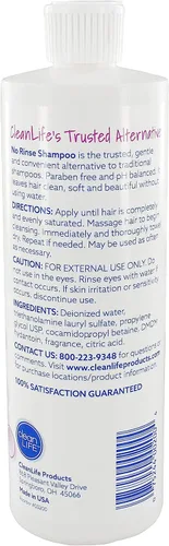 Miniatura 5 de No-Rinse CleanLife Products Champú, 8 onzas líquidas, sin agua, sin enjuague, fórmula líquida de espuma rápida para recuperación quirúrgica, cuidado