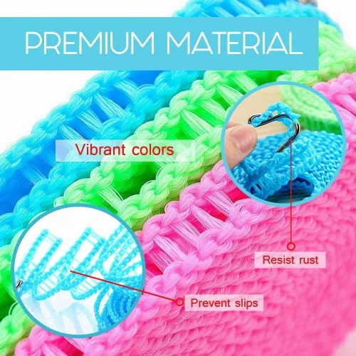 Miniatura 6 de Paquete de 2 cuerdas de nailon resistentes al viento, cuerda de secado de ropa de viaje, cuerda portátil para colgar en interiores y exteriores
