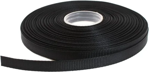 Miniatura 57 de Cinta de grogrén sólido de 25 yardas cada rollo, borde tejido 100% poliéster (1/4 pulgada, beige)