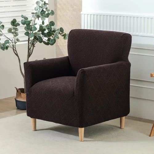 Miniatura 27 de HAOYONG - Funda elástica de terciopelo para silla de banquete, fundas para sillas de 1 pieza, fundas para sillones de sofá, funda suave para sillón