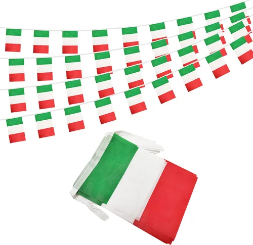 Miniatura 22 de Bandera mexicana de 100 pies, mini bandera de México, pequeña pancarta para fiestas, tiendas y bares, decoración al aire libre, 76 banderas México