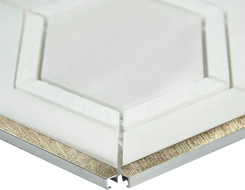 Miniatura 3 de MSI Medici Patrón de Mármol de Malla Montada en Mosaico para Pared de Baño, Piso, Salpicadura de Cocina y Azulejo de Encimera Medici Blanco