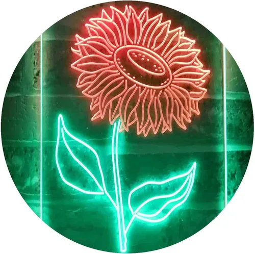 Miniatura 12 de ADVPRO Letrero de neón LED de doble color para sala de girasol, azul y rojo, 8.5 x 12 pulgadas st6s23-i3533-br