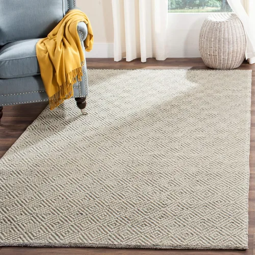 Miniatura 22 de SAFAVIEH Colección Natura - Alfombra decorativa de 2 x 3 pies, azul, lana hecha a mano, ideal para áreas de alto tráfico en entrada, sala de estar