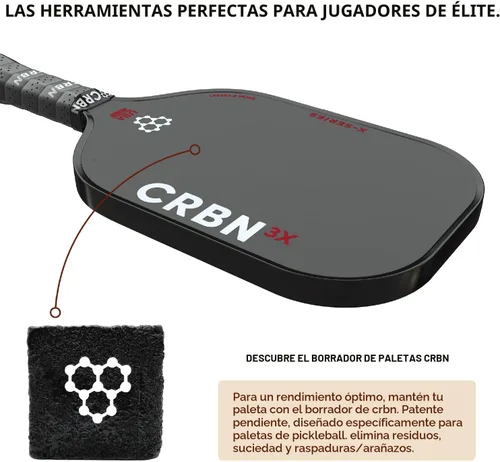 Miniatura 5 de CRBN Pickleball - X Series Power Paddle - Carbon Fiber Pickleball Paddle with Foam Injected Edges for Expanded Sweet Spot CRBN3X