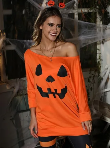 Miniatura 3 de For G and PL Tops de manga 34 con hombros descubiertos para Halloween para mujer
