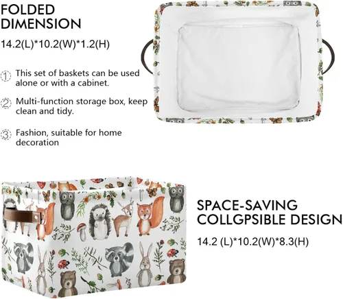 Miniatura 3 de senya Cesta de almacenamiento de 2 piezas, bolsa de ropa plegable grande rectangular de tela plegable para la ropa sucia, cubo de lavado plegable