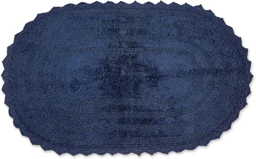 Miniatura 19 de DII Crochet Collection - Tapete de baño reversible, redondo, 27.5 pulgadas de diámetro, color azul camafeo Azul Cameo