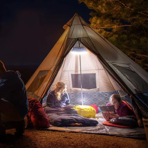 Miniatura 2 de Luz solar para campamento, 4500 lm, recargable, impermeable, para campamento, senderismo, huracán, cortes de energía, emergencia en el hogar