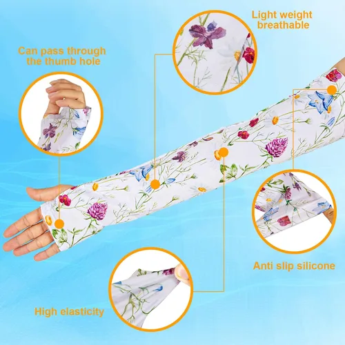 Miniatura 3 de TUYUU Mangas de jardinería para mujer, mangas de jardín a prueba de espinas, protección solar, mangas refrescantes para cubrir los brazos. Regalo