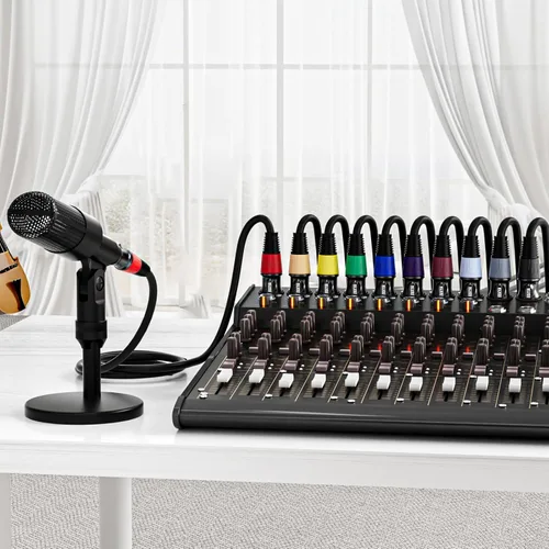 Miniatura 6 de EBXYA XLR Cables 15 pies - XLR macho a hembra para micrófono mezclador de audio, 10 paquetes