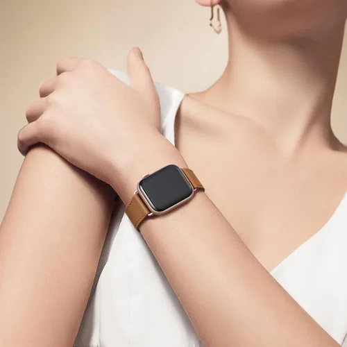 Miniatura 5 de Bestig - Correa de repuesto para Apple Watch de 1.49, 1.57, 1.65 pulgadas y 1.73 pulgadas, de cuero auténtico, para iWatch series 6, SE, 5, 4, 3, 2