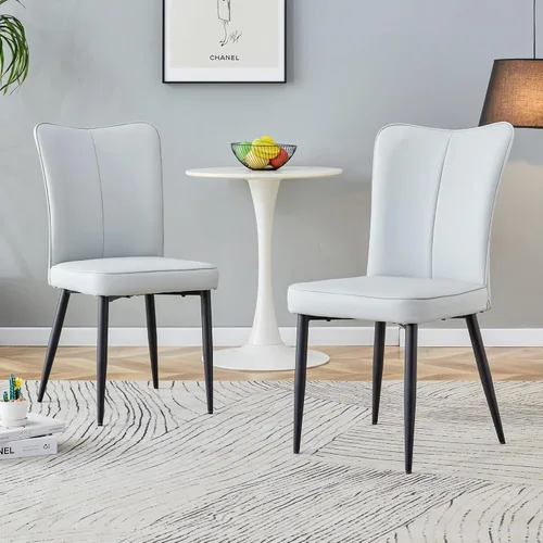 Miniatura 9 de Dining Chairs Set of 6,Kitchen Chairs with Leather Cushions,Modern Dining Chairs with Gold Metal Frame,Dinner Chairs for Kitchen & Dining Room and