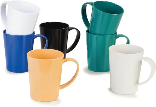Miniatura 14 de Taza de café Carlisle FoodService Products de plástico con asa grande para buffets, hogar y restaurante, Tritan, 12 onzas, color hueso