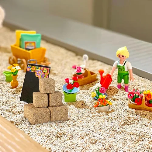 Miniatura 7 de Modelo de pajar en miniatura, 12 unidades, mini balas de heno para casa de muñecas, decoración de mesa de cosecha de otoño, pequeñas balas de heno