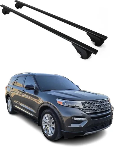 Miniatura 12 de OMAC Portaequipajes con cerradura para Ford Explorer Sport Trac 2001-10, antirrobo negro para viajes, kayak, canoa, surf, esquí, snowboard, camping