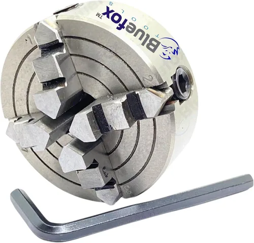 Portabrocas de torno independiente de 4 mordazas, centro giratorio de 2-3/4 pulgadas 2.756 in roscado M14 x 1 | Mini máquinas de torno perfecto para