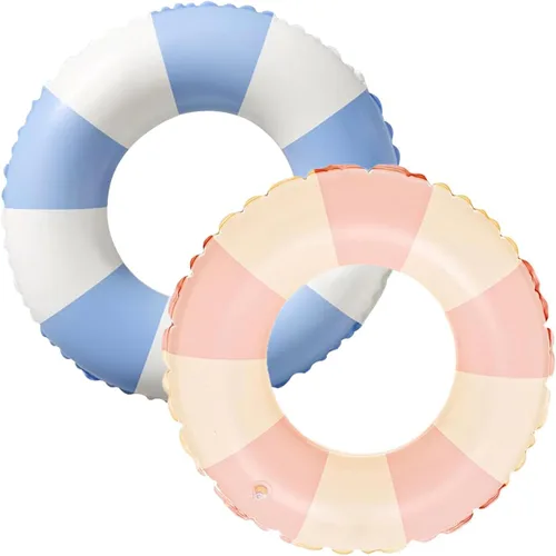 Audaisyly Anillo de natación para niños, flotadores inflables de piscina, tubo de natación, balsa de juguete con frutas, decoraciones de sirena,