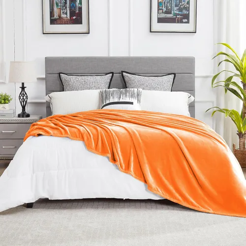 Miniatura 34 de Dreamnine Manta extrasuave, vellón de felpa, silla, sofá, 50 x 60 pulgadas, franela de terciopelo, ligera, mullida, microfelpa, decorativa, cálida