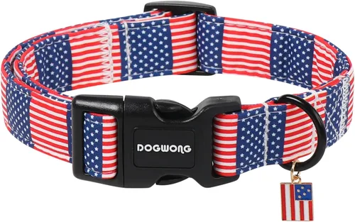 Miniatura 45 de DOGWONG Collar de Algodón Navideño para Perro, Collar de Perro Rojo de Papá Noel, Collares Duraderos para Mascotas de Fiestas Navideñas, Lindo Rojo