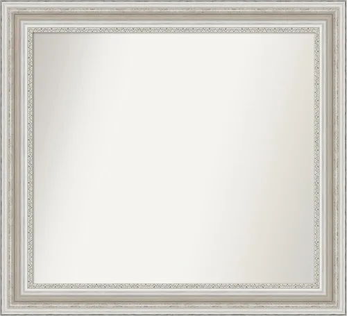 Miniatura 77 de Amanti Art Espejo de baño plateado para sobre el fregadero, 26 x 26 pulgadas, espejo cuadrado de plata antigua, marco de madera tradicional mediano