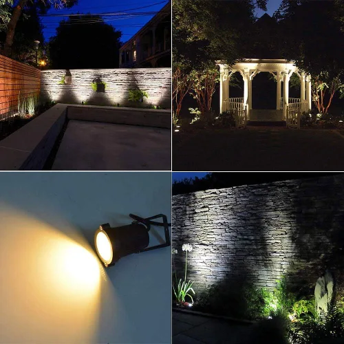 Miniatura 6 de Romwish Foco LED de paisaje de 5 W, iluminación de paisaje al aire libre de 120 V, enchufe de 550 lúmenes, luces LED impermeables para paisaje