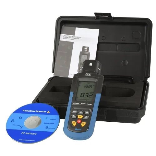 Miniatura 6 de Detector de radiación Geiger Counter - Dosímetro nuclear digital para rayos X alfa-beta-gamma, monitor portátil de radiación portátil con registro