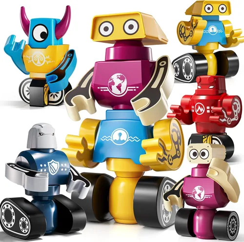 Miniatura 8 de Juguetes de Construcción de Robots Magnéticos para Niños de 3-5 4-8 años - 36 PIEZAS Juegos de Monstruos, Juego de Construcción de Robots Apilables