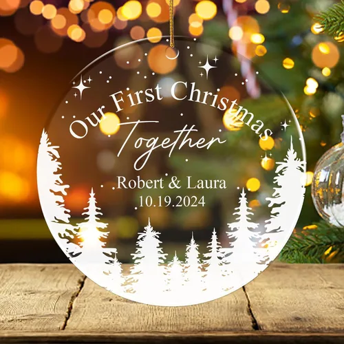Miniatura 18 de FLOCHIL Adorno personalizado para la primera Navidad del bebé con nombre de foto, adorno personalizado para la primera Navidad, regalos para bebés