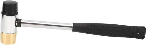 Miniatura 3 de Martillo de plástico para guitarra, cabeza de latón y goma, herramienta de martillo de trastes de doble cabeza, herramientas de anatomía