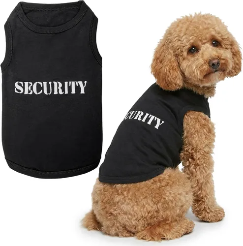 Miniatura 22 de Camiseta para Perro Parisian Pet - Camiseta Bordada FBI - 100% Algodón, Ropa Transpirable para Perros - Chaleco para Mascotas Sin Mangas - Camisas