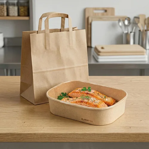 Miniatura 3 de Restaurantware Recipiente para llevar para microondas, 25 unidades, 16.9 onzas, caja de alimentos apta para horno, diseño resistente Kraft