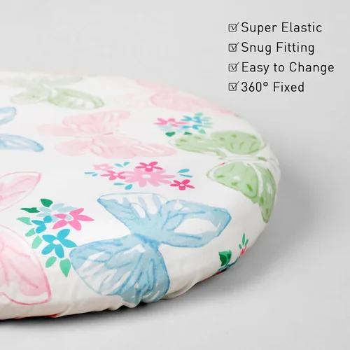 Miniatura 7 de Gllquen Baby Paquete de 4 sábanas de moisés, transpirable y acogedora, sábana bajera elástica para cuna de viaje, patrón floral de moda, sábanas