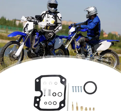 Miniatura 2 de ACROPIX Kit de reconstrucción de chorros de válvula de flotador, kit de reparación de carburador de motocicleta apto para Yamaha TTR125 de goma