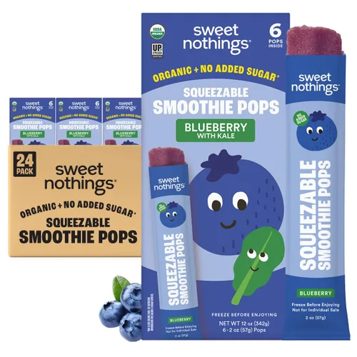 Miniatura 14 de Sweet Nothings, Piña, Paletas de batido de fruta exprimido para niños USDA Organic, paquete de 24 - Sin colorantes, sin azúcar añadida, sin lácteos