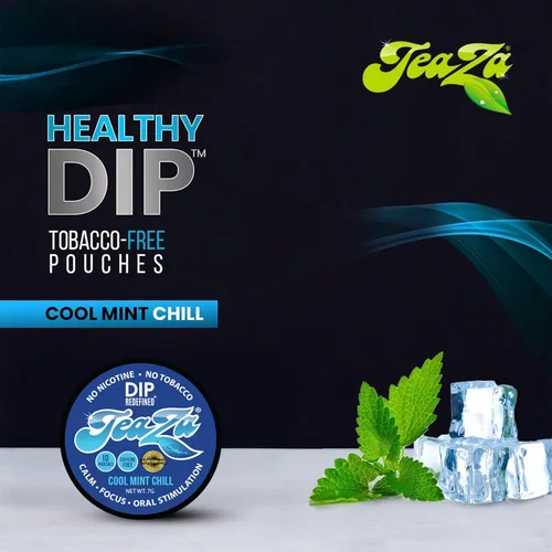 Miniatura 6 de Teaza Bolsas energéticas a base de hierbas, tabaco alternativo y inmersión saludable, sin cafeína, sin tabaco, masticable, sabor a menta crujiente