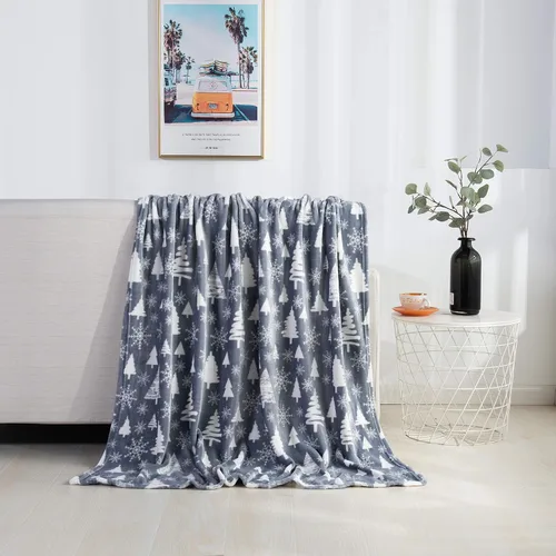 Miniatura 8 de Valerian - Manta de terciopelo de lujo súper suave y ligera con estampados de felpa - Decoración del hogar para todo el año, manta cálida