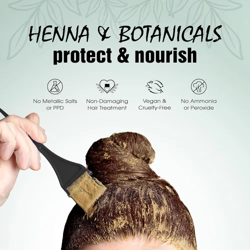 Miniatura 4 de Light Mountain Henna - Tinte y acondicionador para el cabello, color gris – Tinte para el cabello castaño oscuro para hombres y mujeres, tinte