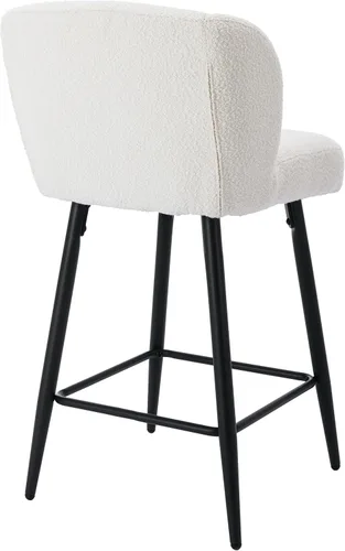 Miniatura 6 de RIVOVA Taburetes de bar de 26 pulgadas de altura de mostrador con respaldo, juego de 2 taburetes de bar modernos para encimera de cocina, taburetes
