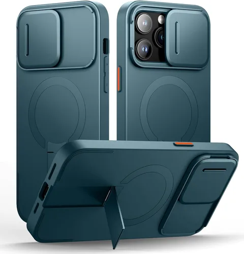 Miniatura 59 de SURITCH - Funda para iPhone 17 Pro Max con cubierta de control de cámara, cubierta para cámara y soporte ajustable, compatible con MagSafe, a prueba