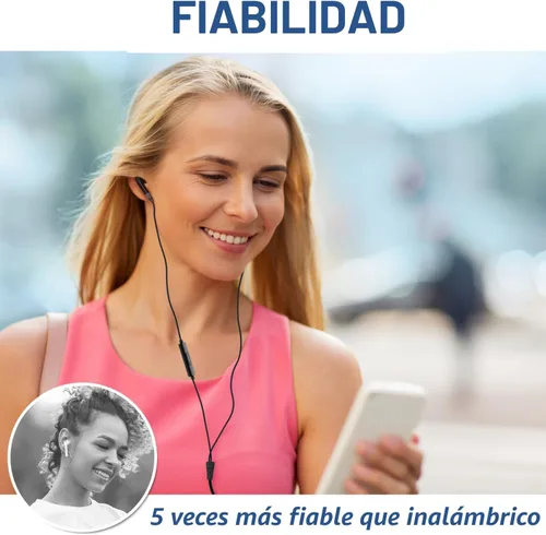 Miniatura 8 de LUDOS FEROX - Auriculares intraurales con cable, auriculares con micrófono, aislamiento de ruido con cable para auriculares Jack de 0.138 pulgadas