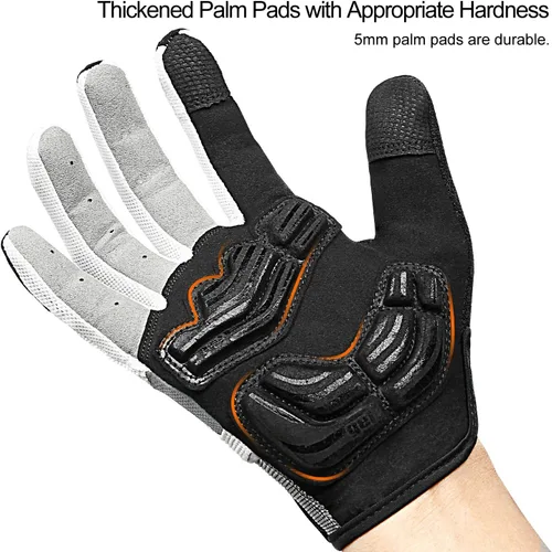 Miniatura 8 de INBIKE Guantes de ciclismo para hombre acolchados de gel de 0.197 in transpirables y resistentes al desgaste