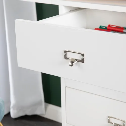 Miniatura 6 de SEI Furniture Escritorio Drop-Leaf con almacenamiento, color blanco