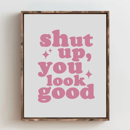 Miniatura 6 de Regalo del día de San Valentín para ella o mejor amiga, impresión artística de pared rosa, póster femenino de amor propio, decoración de dormitorio